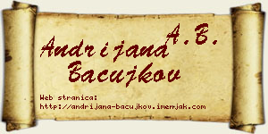 Andrijana Bačujkov vizit kartica